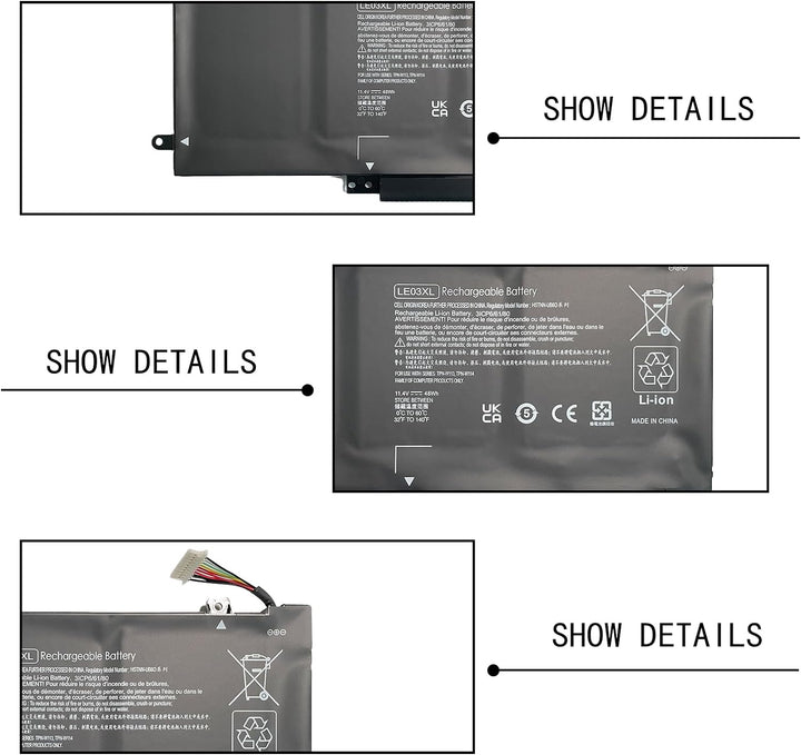 LE03 LE03XL HSTNN-PB6M UB60 UB6O YB5Q 796220-541 Laptop Batterie Ersatz für HP Envy X360 m6-w010dx m