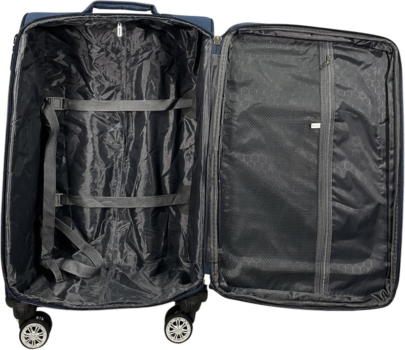 MY TRAVEL BAG Stoff Reisekoffer Trolley Erweiterbar mit Zwillingsrollen (M/L/XL/XXL oder 4er Set) We