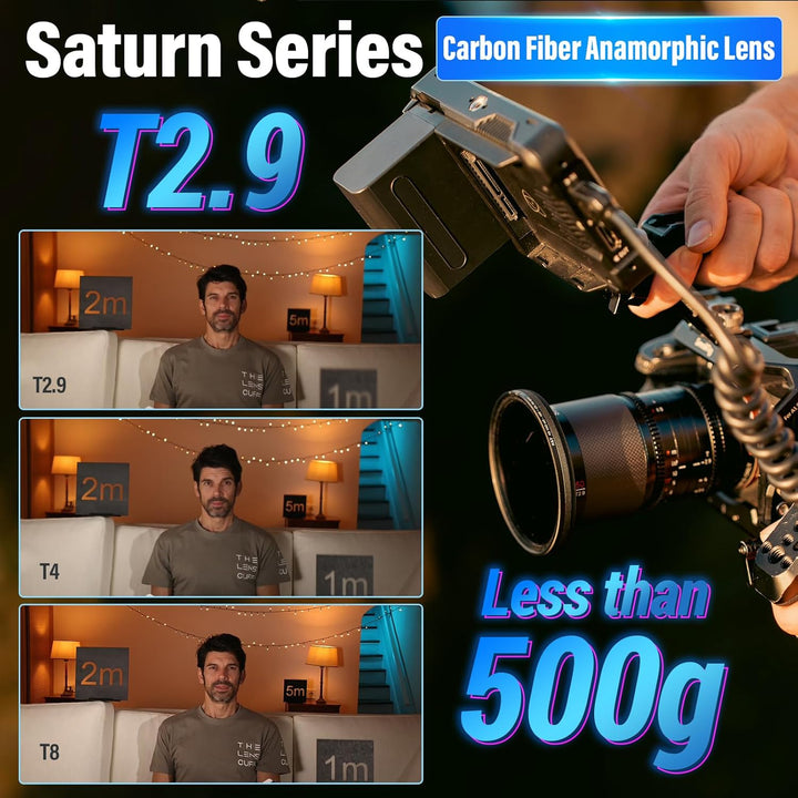 SIRUI Saturn 50mm 75mm Objektiv-Set T2.9 1.6X Vollformat Kohlefaser anamorphes Objektiv, Cine Objekt