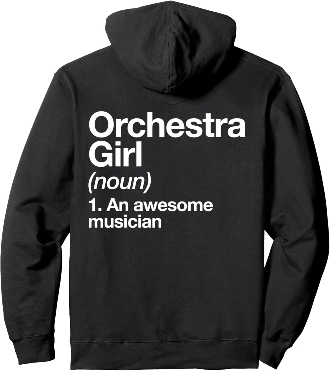 Orchester Girl Definition Funny Musician Musik Band Pullover Hoodie