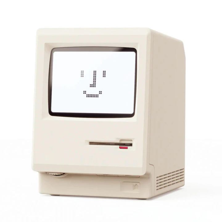 Maclock WB-8 Retro-Pixel-Wecker, elektronische Digitaluhr im Stil eines Computers aus den 80er Jahre