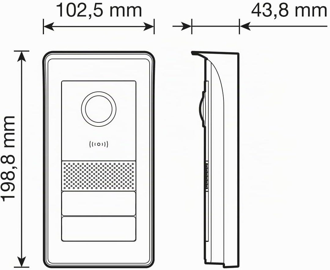 VIMAR K42956 Videosprechenalagen-Set enthält Freisprech-Touchscreen-Videohaustelefon LCD 7in und WLA