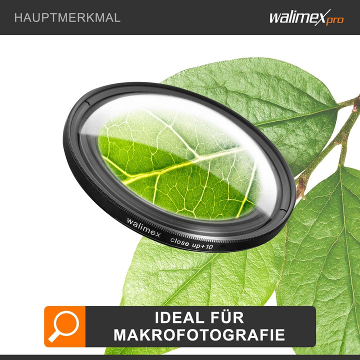 Walimex 17858 Close up Makrolinsen-Set 62 mm inkl. 0.0125 Dioptrien 62 mm Single, 62 mm Single