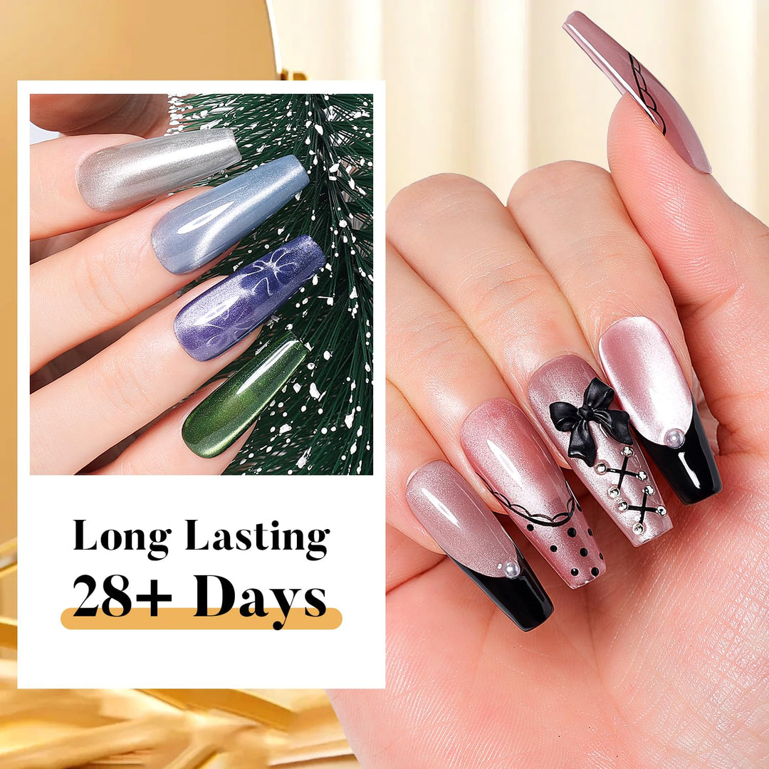 Nicedeco Cat-Eye-Gel-Nagellack-Set, Magnetischer Gel-Nagellack UV/LED Auswaschbar, Nagelkunst Manikü