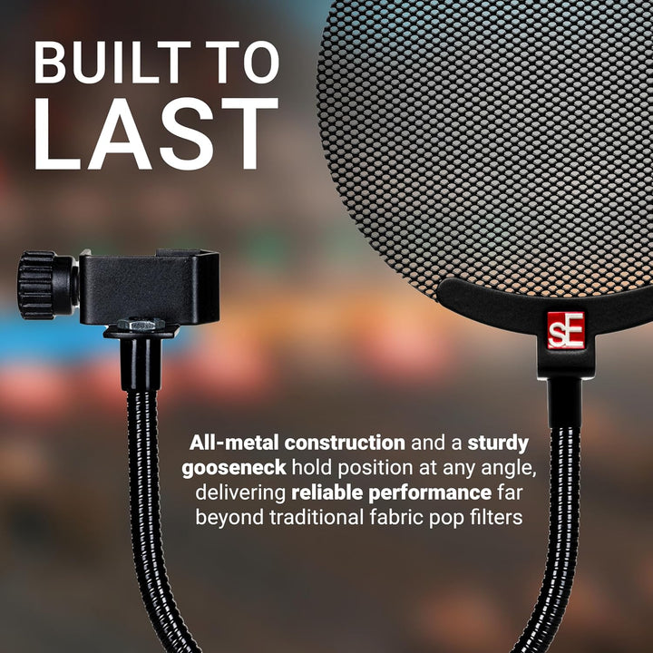 SE ELECTRONICS METAL POP SCREEN FILTER WITH FLEXIBLE Black, Black