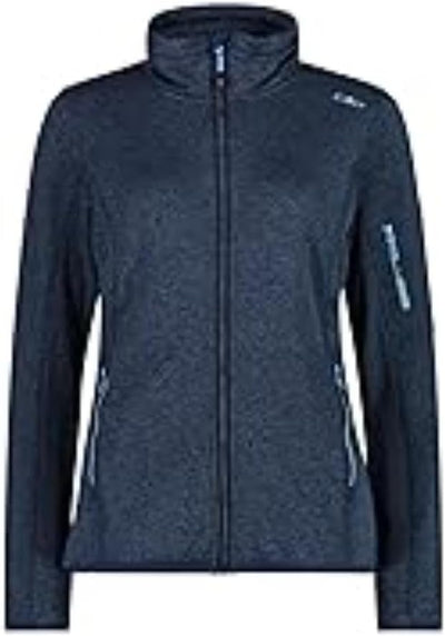 CMP Damen Lightweight Knitted Fleece Jacket With Mesh WOMAN JACKET 36 Blaues Feuerzeug, 36 Blaues Fe