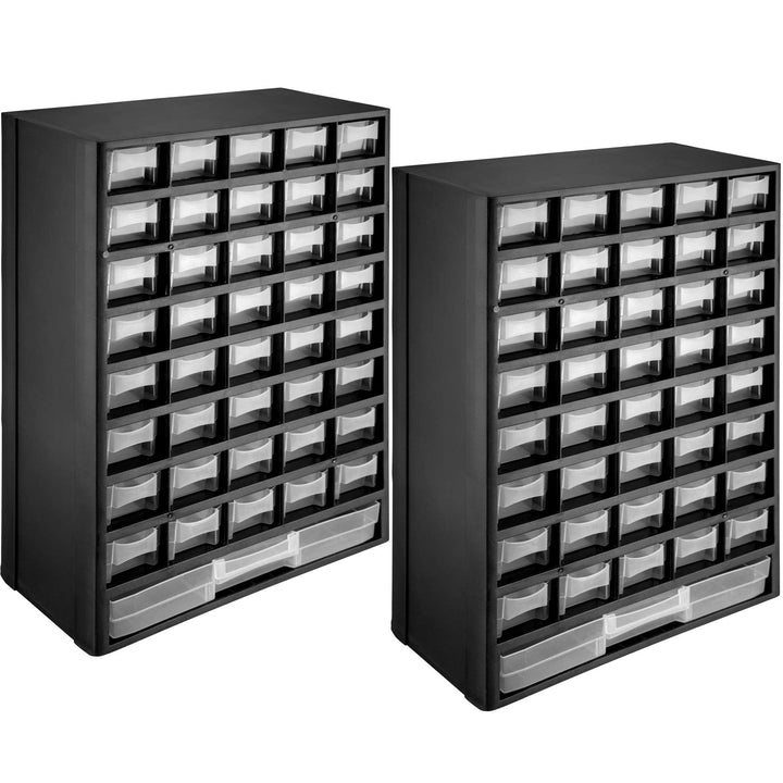 tectake 403515 – 2er Set Sortimentskasten mit 41 transparenten Schubfächern, Kunststoff Sortierkaste