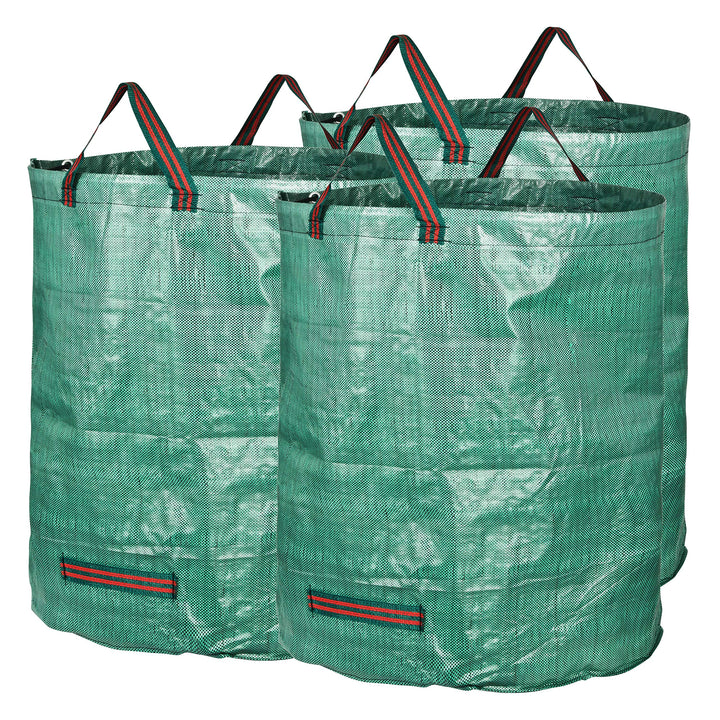 GardenMate 3X 272l Gartensack Laubsack Gartenabfallsack stabil - Gartensäcke für Gartenabfälle - Lau