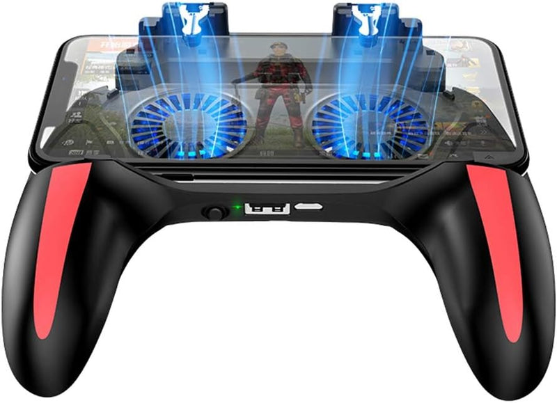 fasient Dual Cooling Fans Handy-Game-Controller, ergonomisches Smartphone-Gamepad mit 2500 mAh/5000