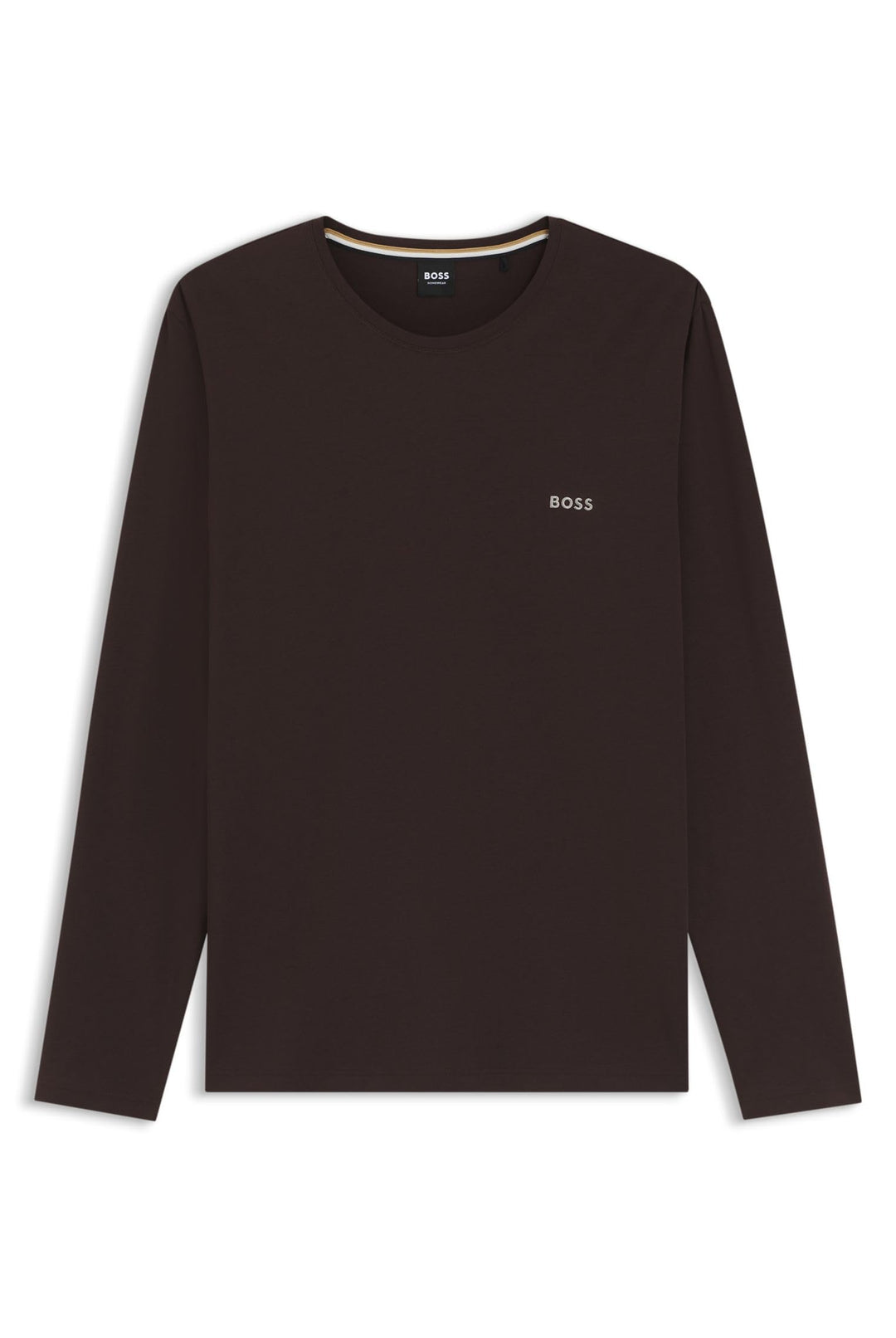 BOSS Herren Mix&amp;Match Ls-Shirt R 10259900 Loungew_Longsleeve XS Dark Brown, XS Dark Brown