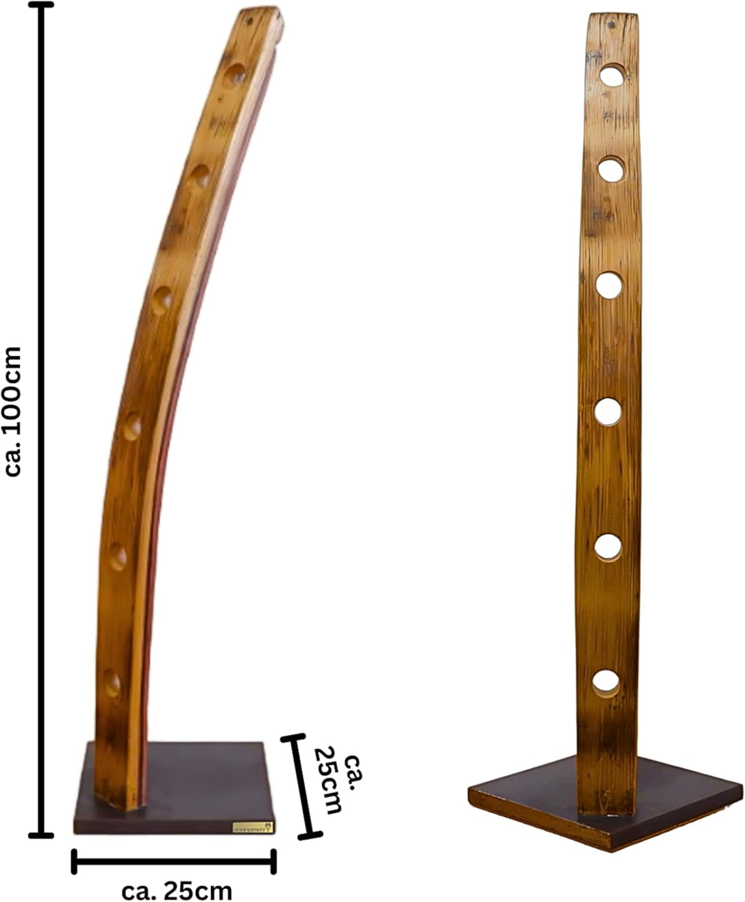 Premium Weinständer | Fassdaube | für 6 Weinflaschen | ca. 100 x 25 x 25 cm | 1 Stück Weinregal