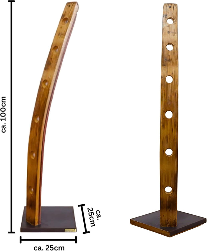 Premium Weinständer | Fassdaube | für 6 Weinflaschen | ca. 100 x 25 x 25 cm | 1 Stück Weinregal