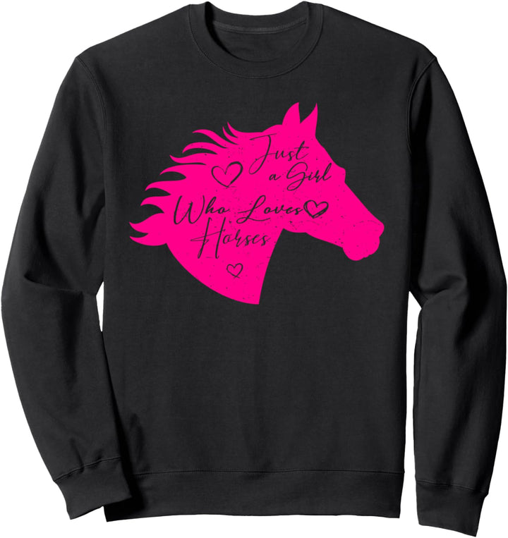 Rosa Pferd, Mädchen Sweatshirt
