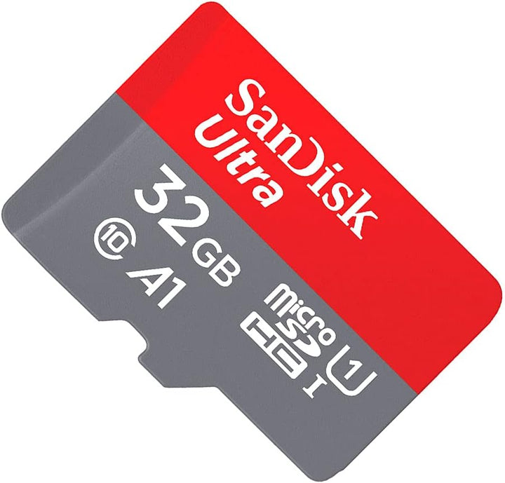 SanDisk Ultra 32 GB microSDHC Memory Card + SD Adapter with A1 App Performance Up to 98 MB/s, Class