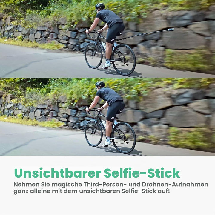 AKASO 360° Action Cam Fahrrad-Set - 5.7K 72MP 360 Grad Actionkamera mit 128GB Speicherkarte Duale 1/