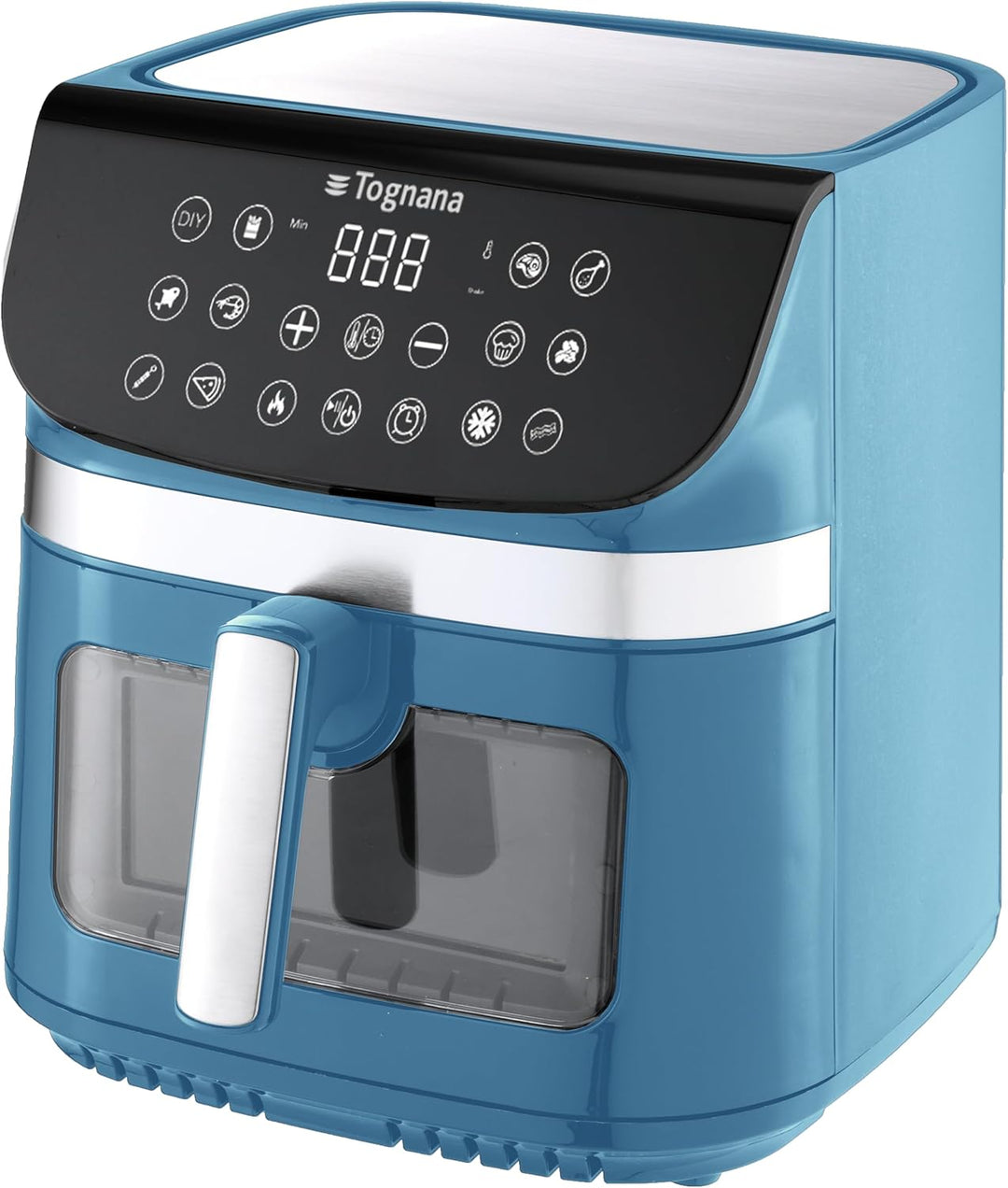 Tognana Iridea 9L Luftfritteuse, Doppelwiderstand, Digitalanzeige, Timer, 80-200°C, Fenster, 2200W,