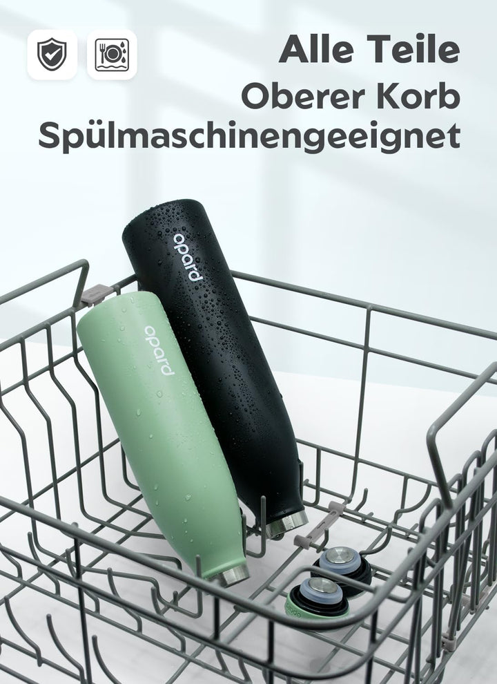 Opard Grip Thermosflasche 500ml, 36h Kalt &amp; 12h Heiss Trinkflasche Edelstahl, Trinkflasche Kohlensäu