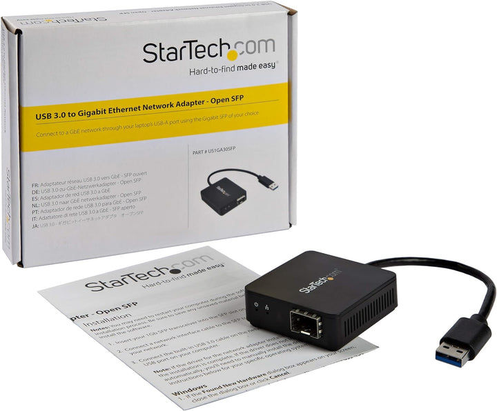 StarTech.com USB 3.0 auf LWL Konverter - Offener SFP - USB 3.0 Gigabit Ethernet Netzwerk Adapter - 1