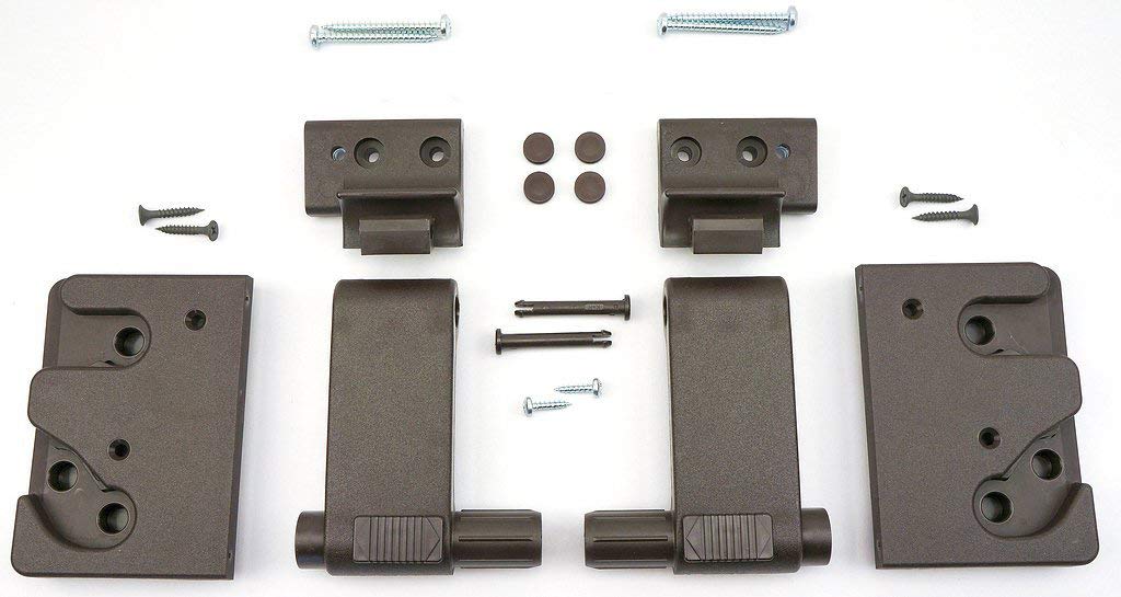 WDF-Service GmbH Braas Ersatzteil, komplette Griffmechanik braun, für Braas Atelier-Fenster (AF`86/B