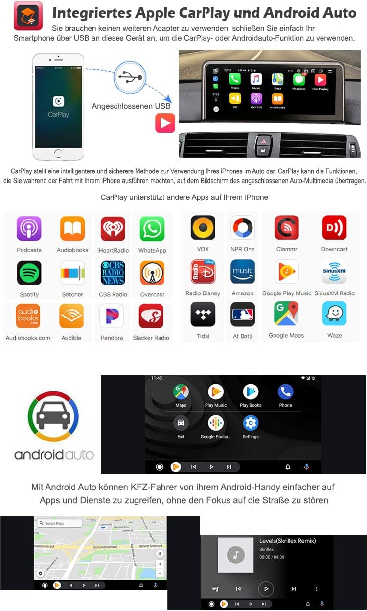Erisin 10.25 Zoll 8-Kern IPS Android 10 Autoradio GPS Navi für BMW 1er F20/F21 3er F30 F31 F34 4er F
