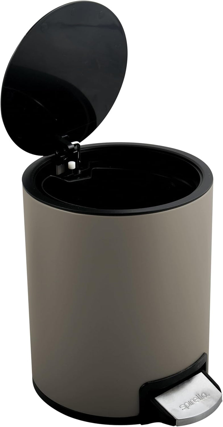 Spirella - Treteimer Edelstahl RIKU Maulwurf Matt 3L, Maulwurf Matt 3L