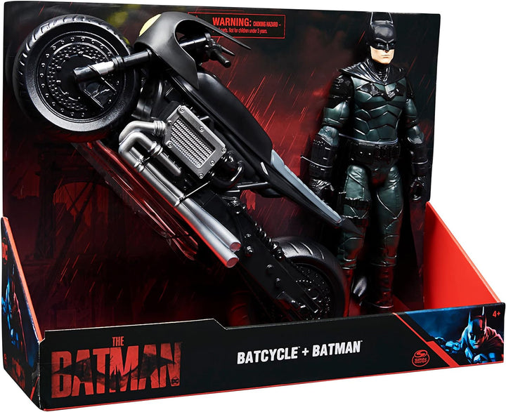 Spin Master Batman The Batman authentisches Bat-Cycle mit 30cm Batman-Actionfigur inkl. Stoffumhang