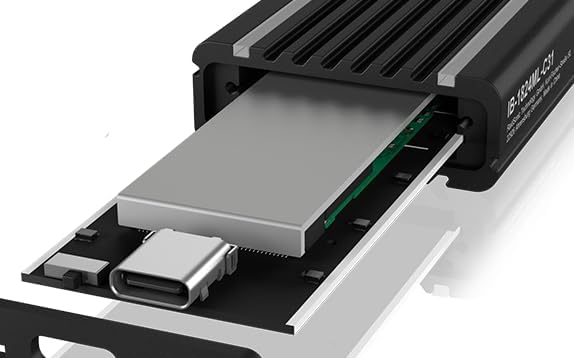 ICY BOX SSD M.2 NVMe Gehäuse mit RGB LED Beleuchtung, USB 3.1 (Gen2, 10 Gbit/s), Kühlsystem, USB-C,