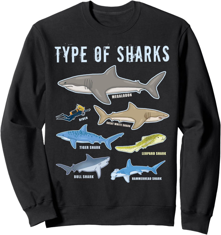 Art of Sharks 6 Haie Meerestiere niedlicher Hai Sweatshirt