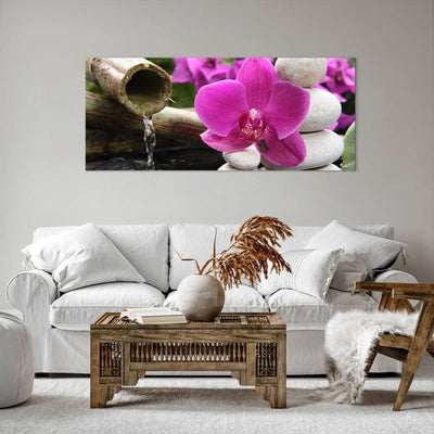 Wandbilder Dekoration Wohnzimmer Orchidee Bambus Dekoration Spa Panorama Bilder auf Leinwand 120x50c