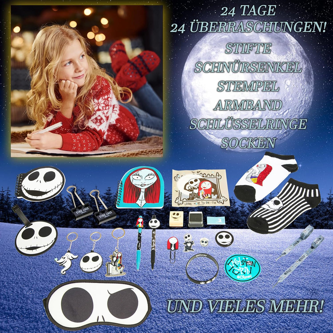 Disney The Nightmare Before Christmas Adventskalender 2025 Frauen Teenager Weihnachtskalender Countd