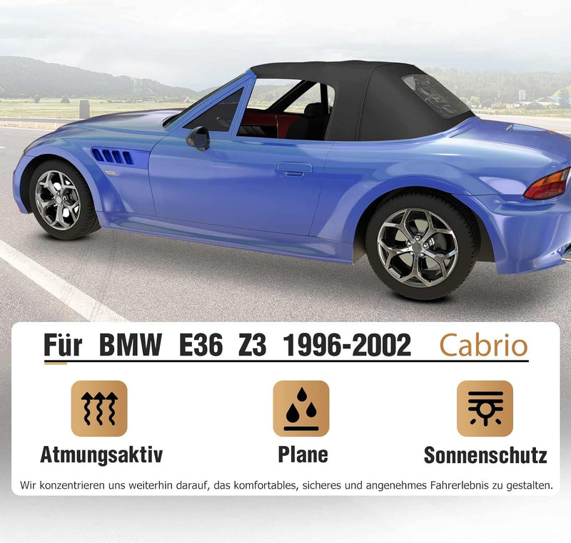 Frankberg Cabrioverdeck Softtop Verdeckbezug Schwarz für Z3 Roadster E36 1.8L-3.2L 1995-2003 5431841