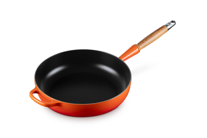 Le Creuset Signature gusseiserne Sautépfanne mit Holzgriff 28 cm Ofenrot, 20259280900422, Ofenrot