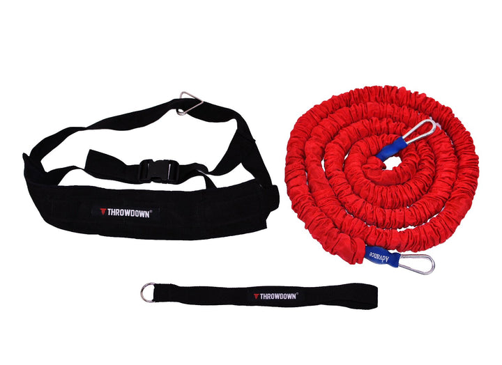 Throwdown Resistance Training Catapult Elastisches Widerstandsband 35 kg Rot/Schwarz, 35 kg Rot/Schw