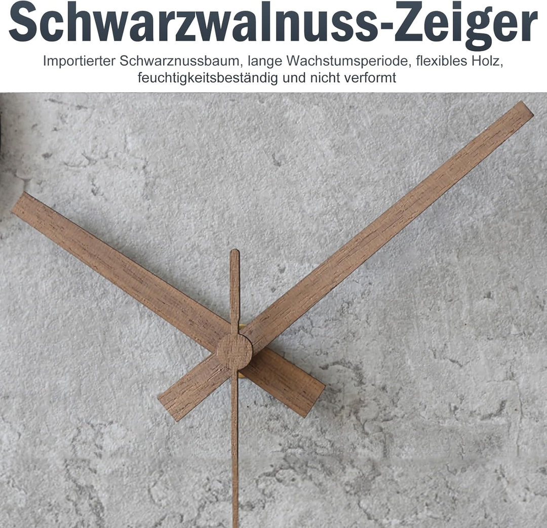 Stellarize Wanduhr Gross Ohne Tickgeräusche Modern Holz 3D Küchenuhr für Wohnzimmer Kinderzimmer Bür