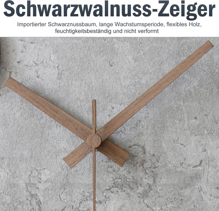 Stellarize Wanduhr Gross Ohne Tickgeräusche Modern Holz 3D Küchenuhr für Wohnzimmer Kinderzimmer Bür