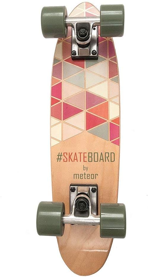 meteor Holz Skateboard Kinder - Mini Cruiser Kickboard - Skateboard mädchen Rollen Board - hohe Qual