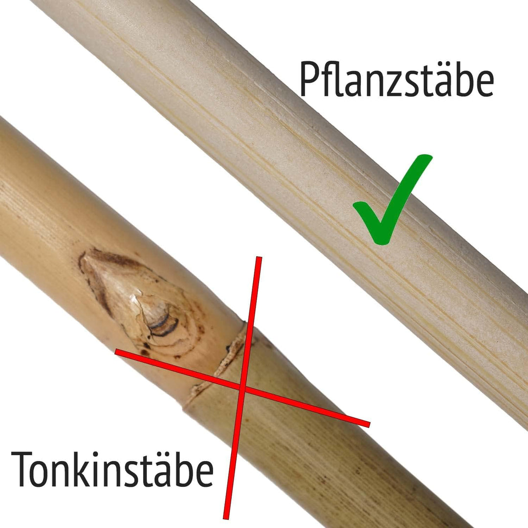 100 x Pflanzenstüze Tomatenstangen Rankgitter aus Holz Pflanzstab Rankstab 90 cm aus Bambus Ø 6 mm +