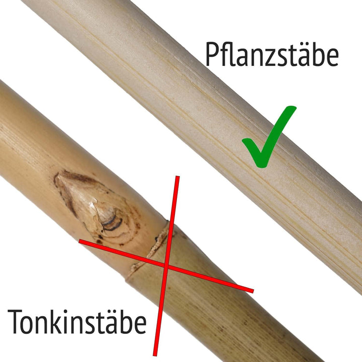100 x Pflanzenstüze Tomatenstangen Rankgitter aus Holz Pflanzstab Rankstab 90 cm aus Bambus Ø 6 mm +