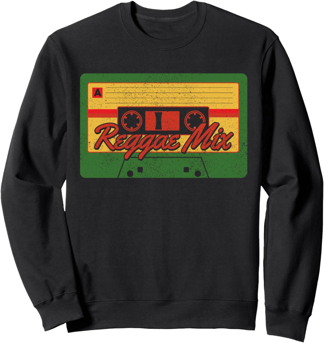 Reggae Mix Reggaeton Rastafari Rasta Retro Kassette Sweatshirt