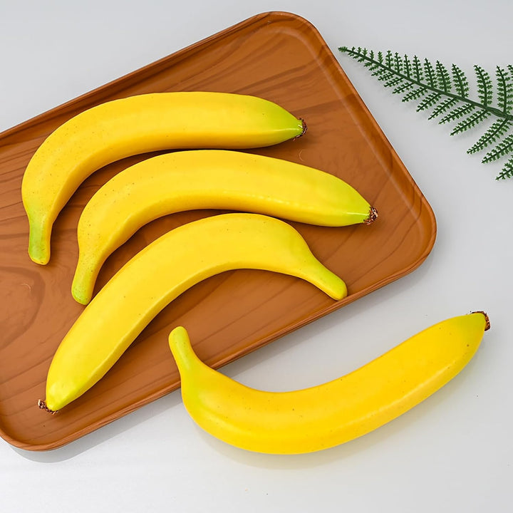 10PCS Künstliche Bananen,Banane Realistische Früchte Künstliche Lebensechte Banane Deko Gefälschte F