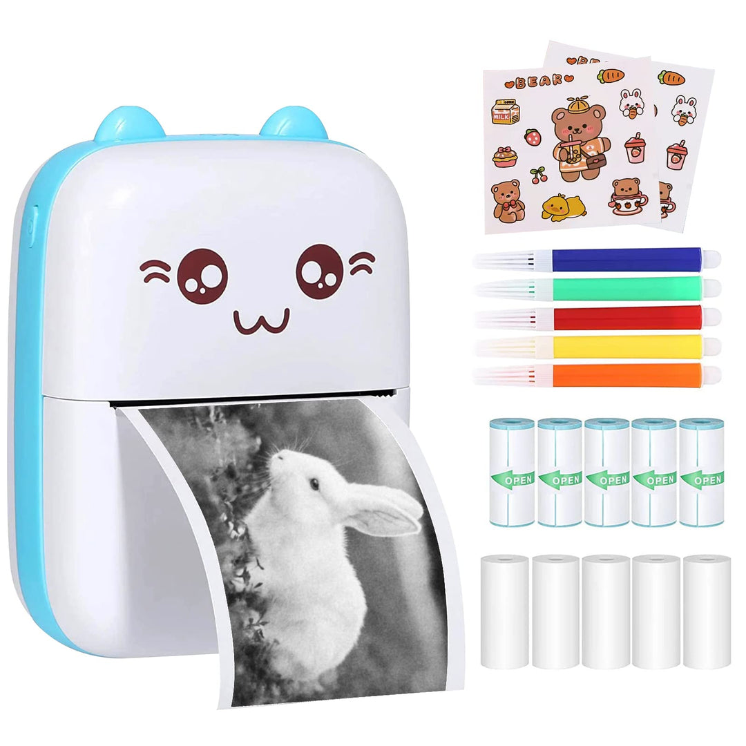 PNGOS Mini Printer, Mobile Photo Printer, Bluetooth Thermal Printer, Compatible with iPhone, iOS, An