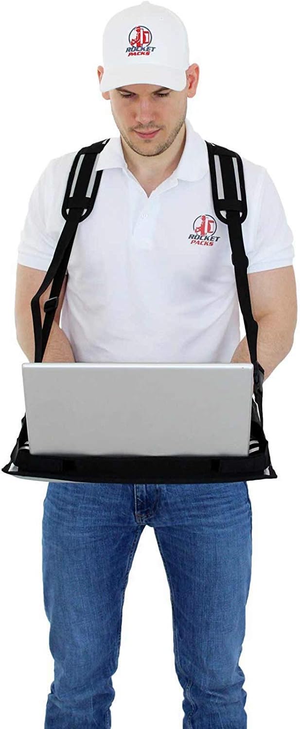 Rocket Packs Laptop Supporter Inventur Notebook Tablet Supporter Laptop Bauchladen Laptop Halter XL
