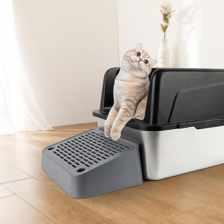 Katzenstreu Rampe, Katzentreppe/Katzentoilettenrampe/Katzenfänger Litter Trapper mit Filterfunktion,