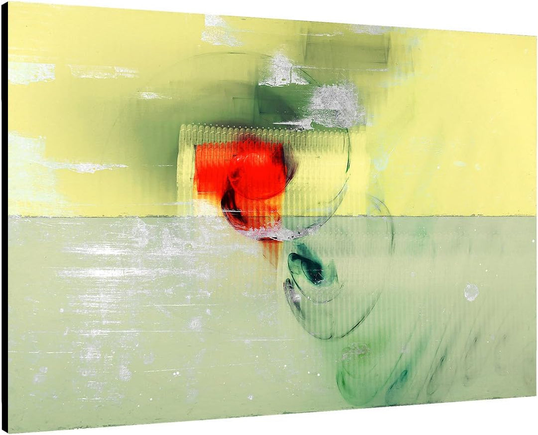 Paul Sinus Art 60x80cm Abstrakt033_Leinwandbild Abstrakte Kunst - Stille Sehnsucht - Kunstdruck auf