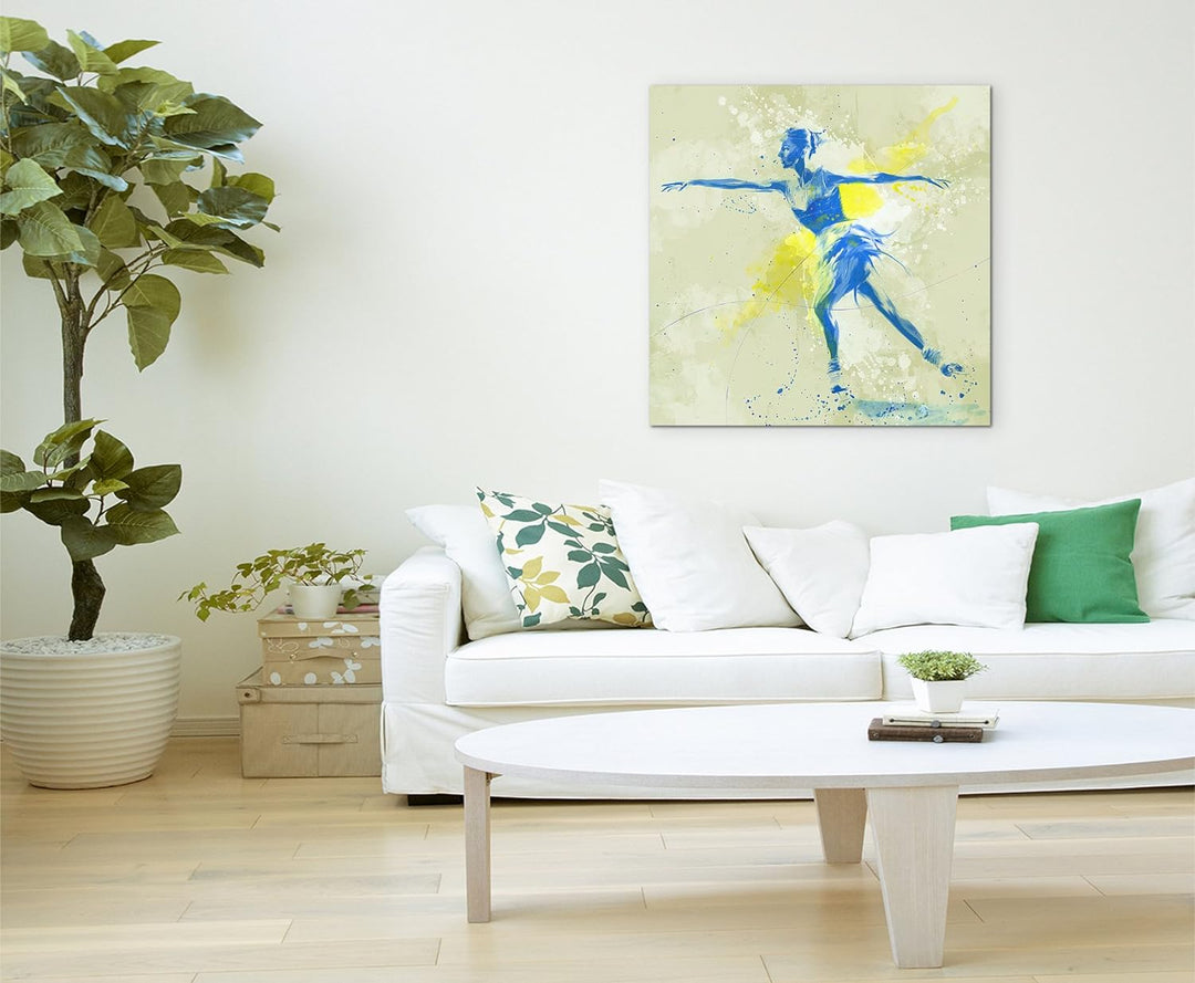 Paul Sinus Art Eiskunstlauf II 60x60cm SPORTBILDER Splash Art Wandbild Aquarell Art