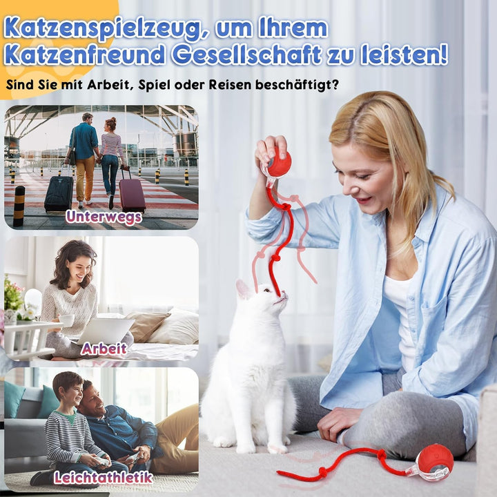 Interaktives Katzenspielzeug Spielzeug, Elektrisch Katzenspielzeug Ball interaktives Spielzeug mit S