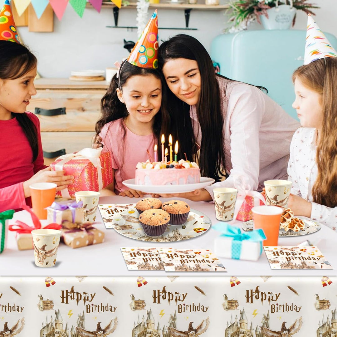 Geburtstagsdeko Partygeschirr Set- 51Pcs Geburtstag Geschirr Tableware Kindergeburtstag Teller Kit P