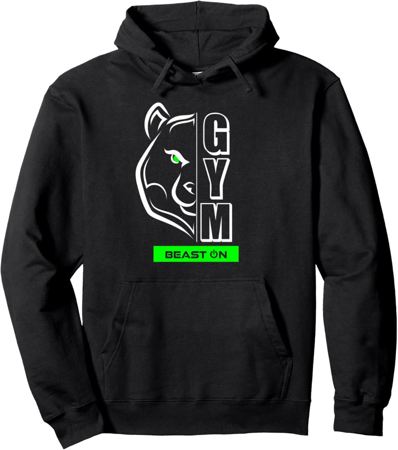 Bär Kopf Grün Gym Workout Fitness Training Bodybuilding Pullover Hoodie