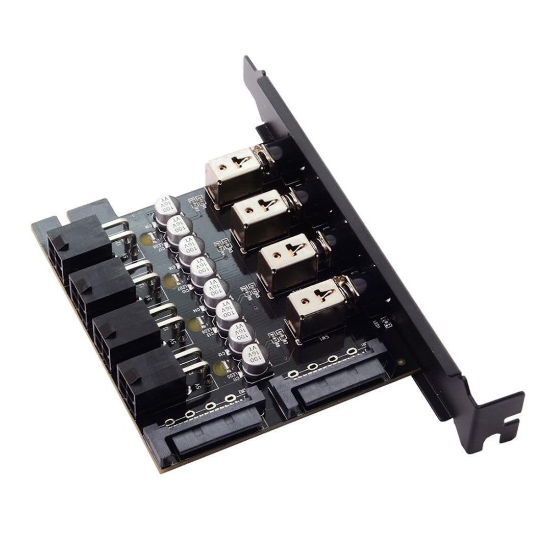 chenyang 4 SATA HDD SSD Festplatte Power Switch Selector Modul Control System mit 120mm PCI Halterun