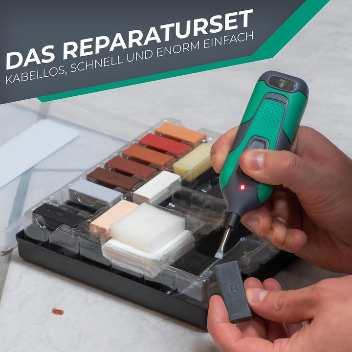 Reparaturset für Fliesen &amp; Holz - Einfache Reparatur von Fliesen, Laminat, Parkett und Vinylböden -